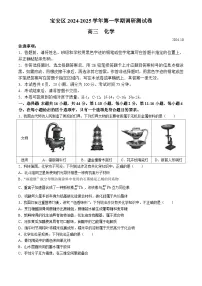 广东省深圳市宝安区2024-2025学年高三上学期调研考试化学试题(附参考答案)