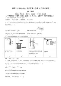 江苏南京一中2024年高二上学期10月月考化学试卷+答案