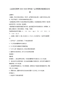 山东省日照市2023-2024学年高一上学期期末校级联合化学考试（解析版）