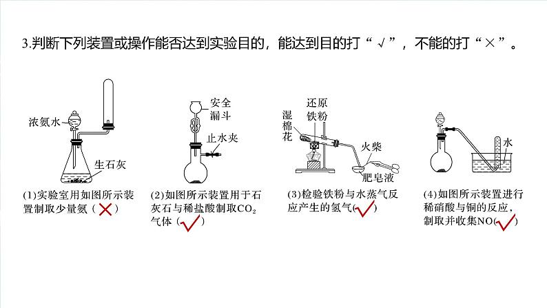 2025年高考化学一轮复习课件(新高考版)大单元2 第6章 热点强化12 化学装置图的正误判断04