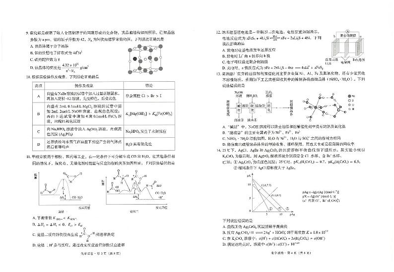 云南省昆明市五华区2024-2025学年高三上学期期中考试化学试卷(PDF版附答案)第2页