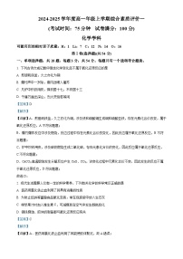 河北省衡水中學(xué)2024-2025學(xué)年高一上學(xué)期綜合評(píng)價(jià)化學(xué)試題（Word版附解析）