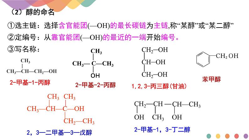2.2.1 醇概述 醇的化学性质 课件 2024-2025学年高二化学鲁科版(2019)选择性必修3第7页