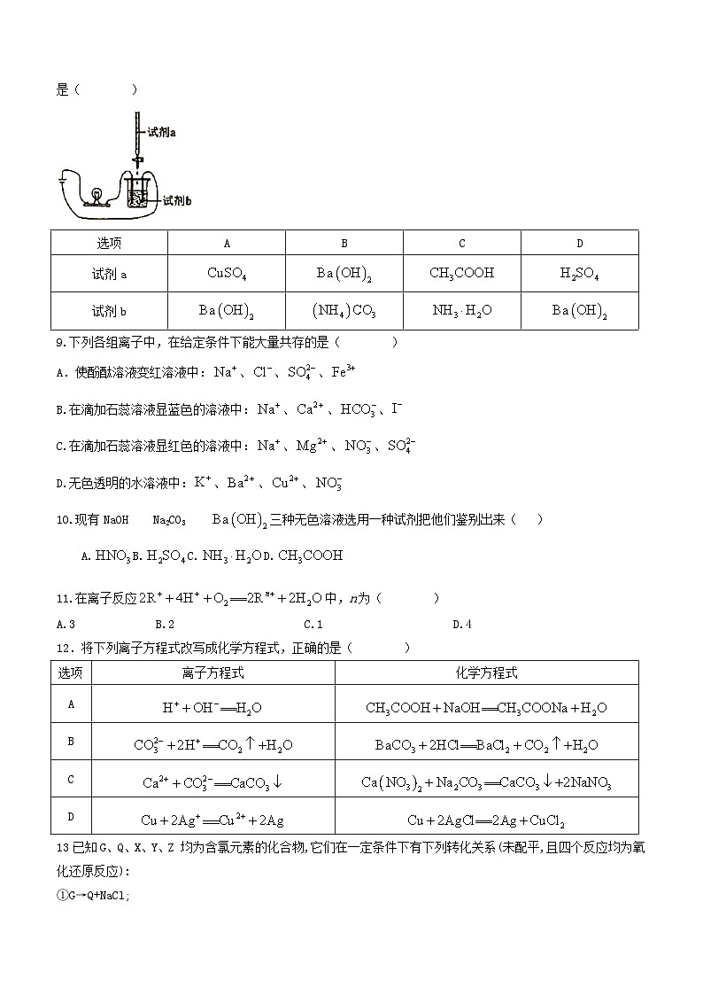 湖南省怀化市通道侗族自治县2023_2024学年高一化学上学期10月监测试题无答案第2页