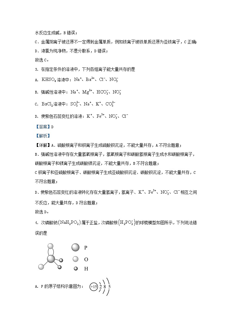 四川省成都市2023_2024学年高一化学上学期10月月考试题含解析02