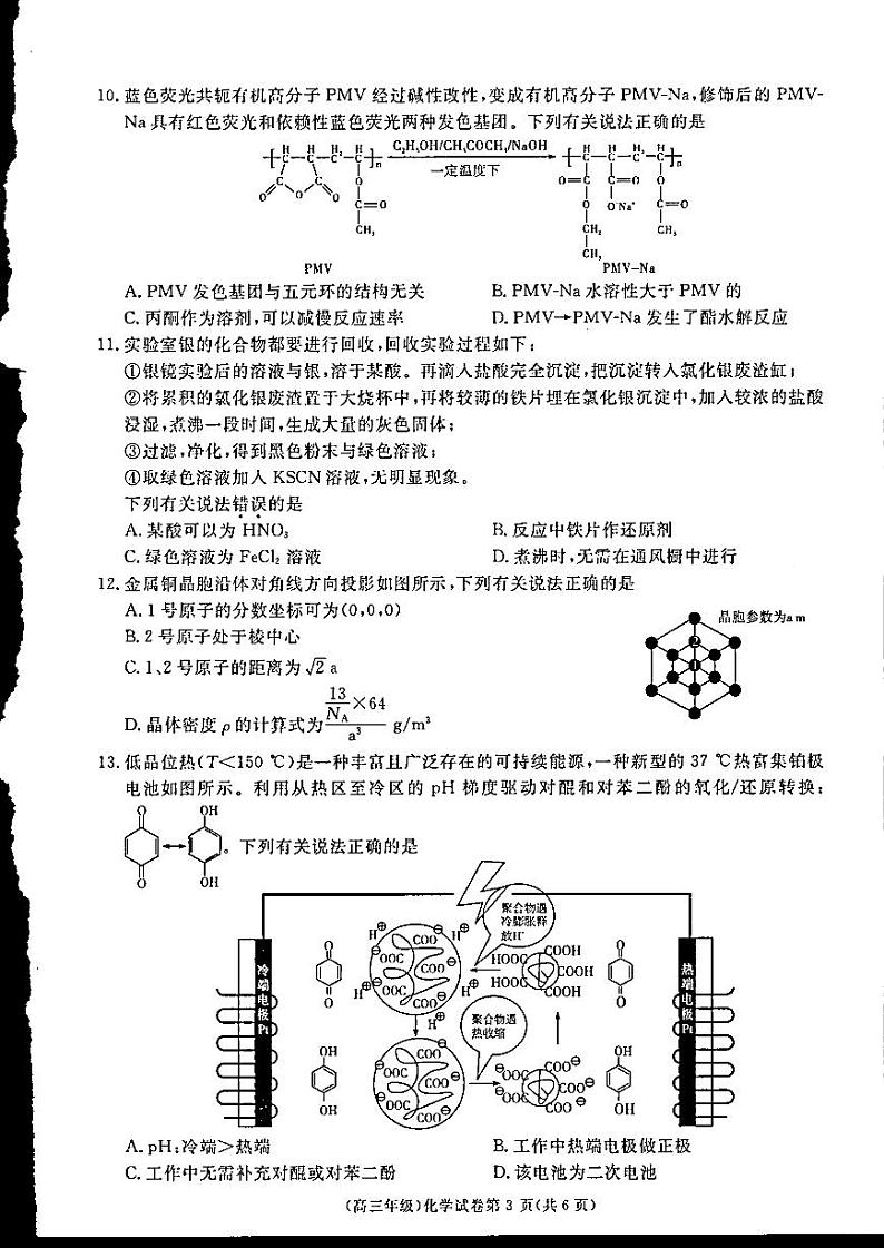 江西省赣州市十八县(市、区)二十四校2024-2025学年高三上学期期中考试化学试卷(PDF版附解析)第3页