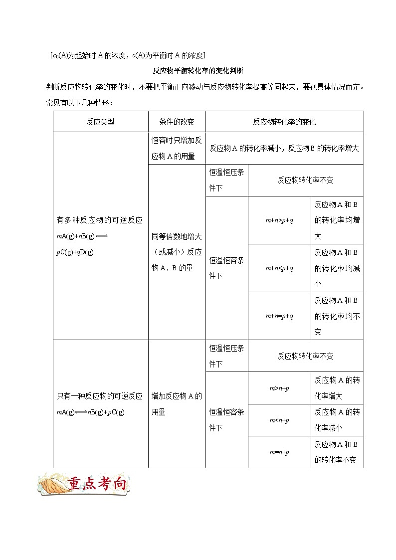 备战2025年高考化学考点一遍过考点40化学平衡常数及转化率教案(Word版附解析)第2页