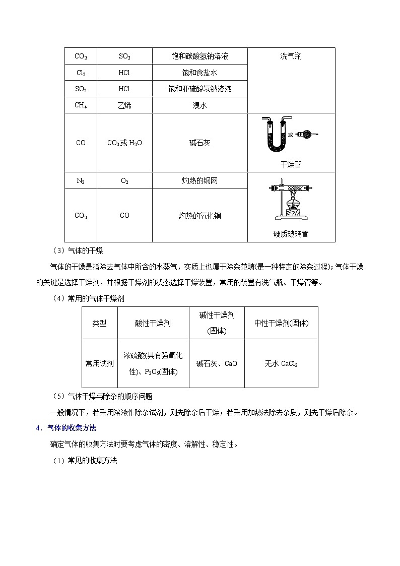 备战2025年高考化学考点一遍过考点23常见气体的实验室制法教案(Word版附解析)第3页