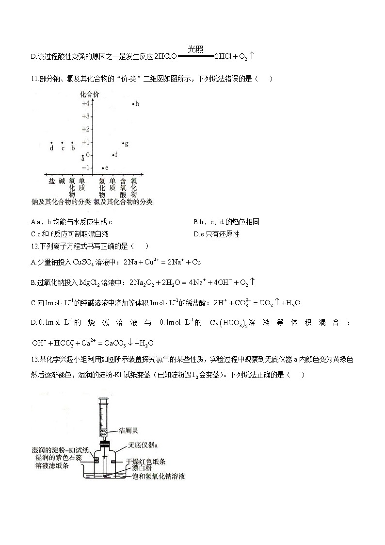 辽宁省抚顺市六校协作体2024-2025学年高三上学期期中考试 化学试卷第3页