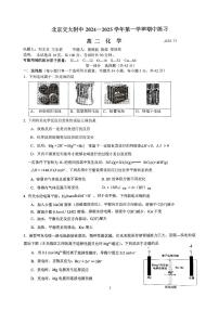 北京交通大学附属中学2024-2025学年高二上学期  化学期中 试卷
