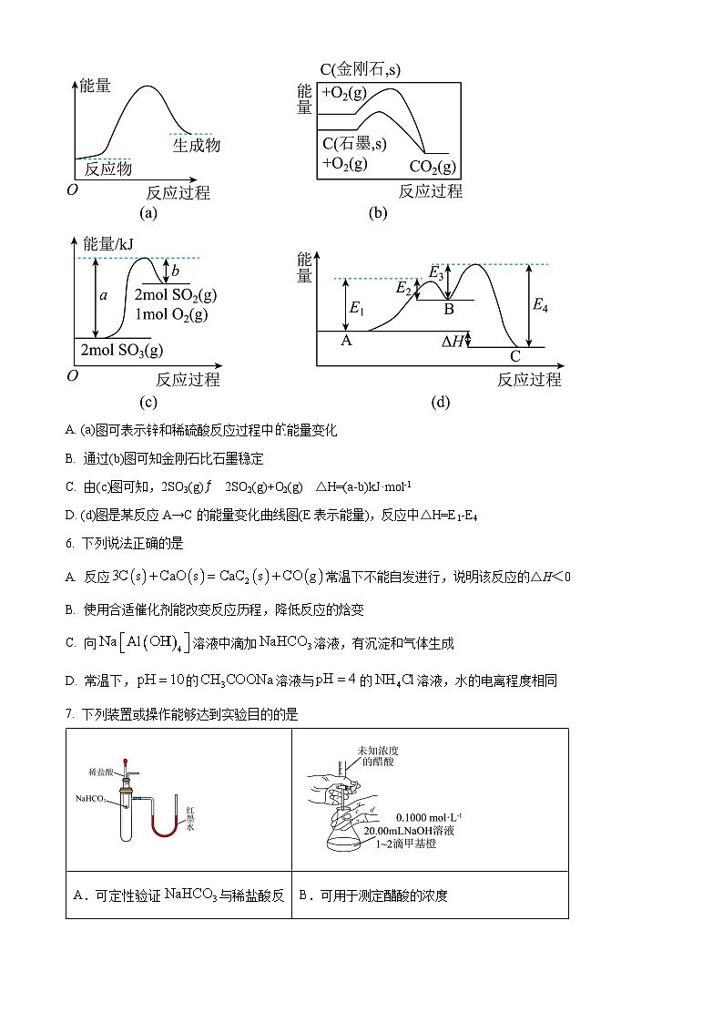 精品解析:吉林省长春市东北师范大学附属中学2024-2025学年高二上学期10月期中考试 化学试题03