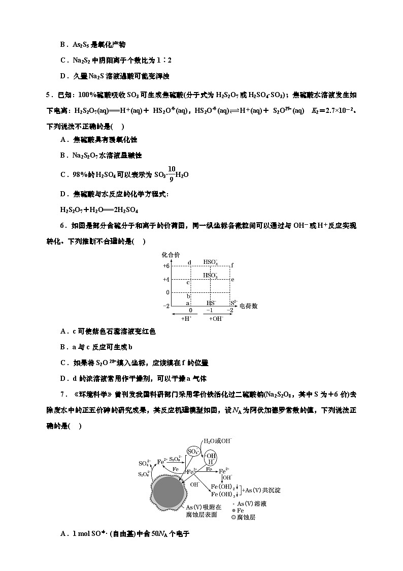2025年高考化学一轮复习 课时检测二十五:形形色色的含硫化合物(含解析)第2页