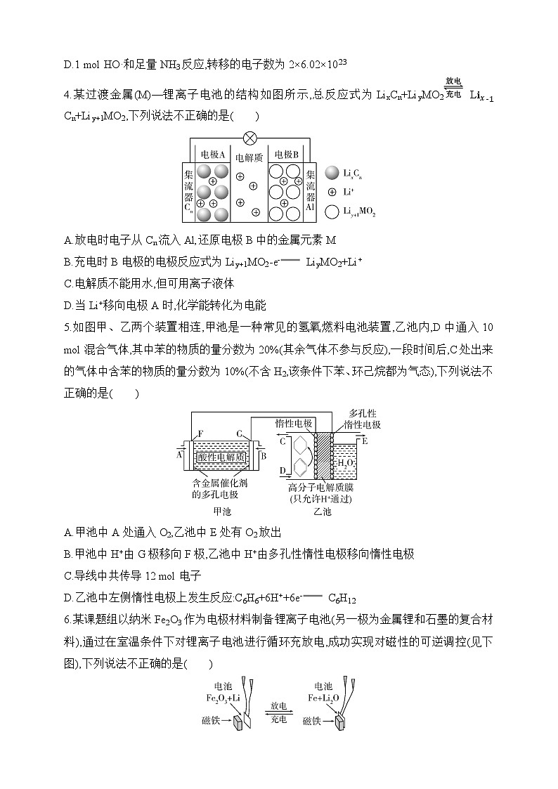 专题一0 化学反应与电能(含答案)-2025年新高考化学二轮专题练习(含答案)02