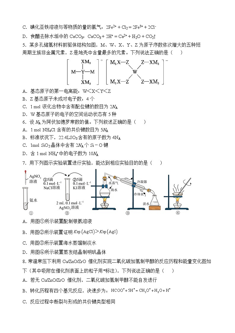 福建省福州十校2024-2025学年高三上学期期中考试化学试题第2页