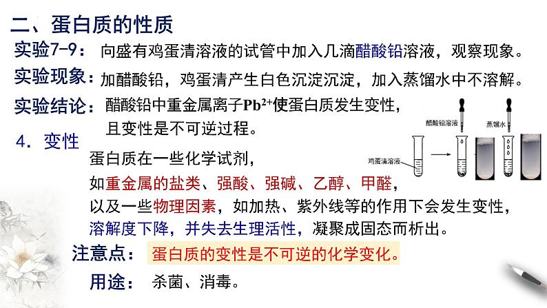 7.4.2基本营养物质 第二课时 蛋白质和油脂 课件 2023-2024学年高一下学期化学人教版(2019)必修第二册第8页