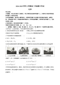 河南省濮阳市2024-2025学年高二上学期期中考试 化学试卷(无答案)