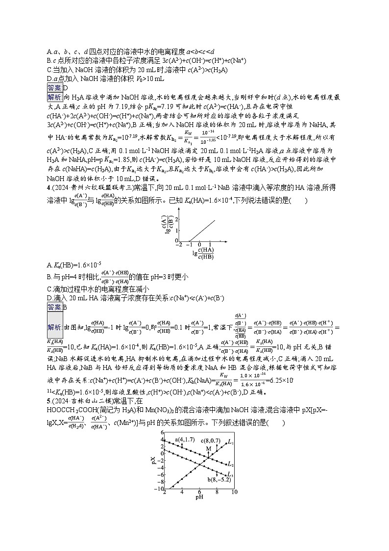 備戰(zhàn)2025年高考二輪復(fù)習(xí)化學(xué)（通用版）選擇題熱點(diǎn)練12 滴定過(guò)程圖像及分析（Word版附解析）第2頁(yè)
