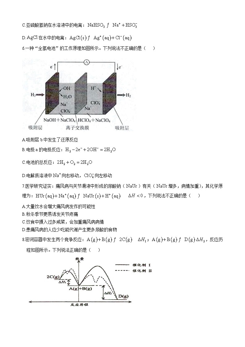 海南省海口市海南华侨中学2024-2025学年高二上学期11月期中考试 化学试题第2页