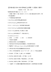 2024-2025学年辽宁省七校高二(上)11月联考（期中）化学试卷