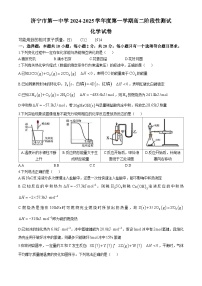 山东省济宁市第一中学2024-2025学年高二上学期期中考试 化学试题（含答案）