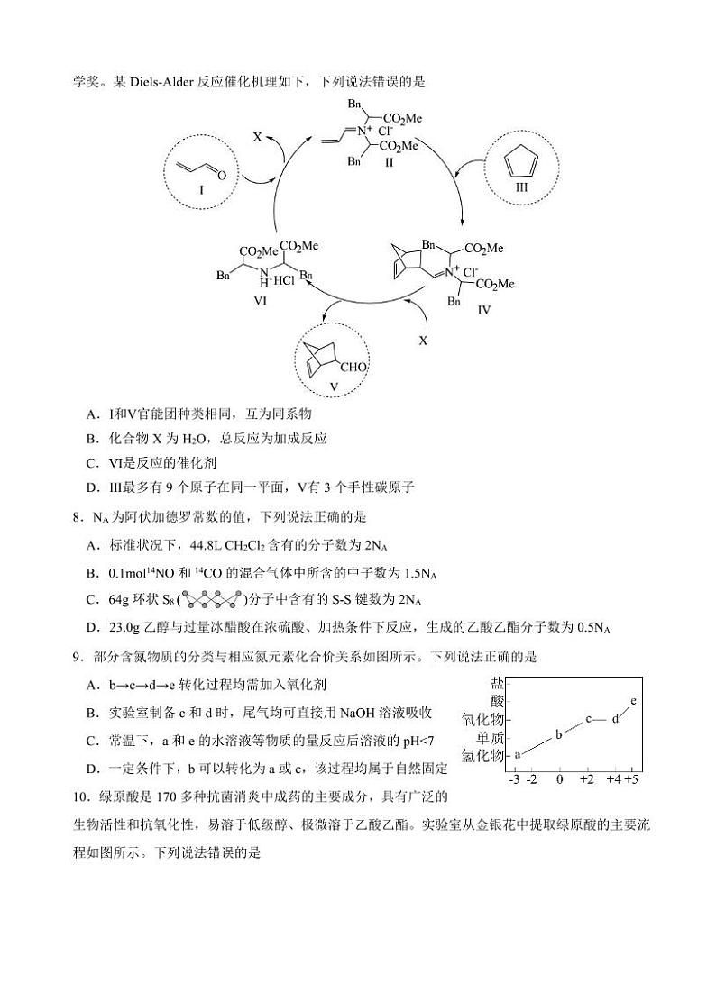 化学丨广东省广州外国语、广大附中、铁一中学2025届高三上学期11月期中三校联考化学试卷及答案第3页