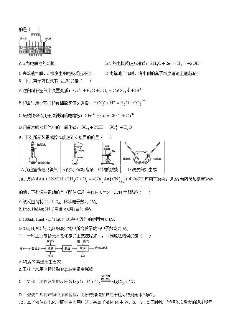 2025届广东省四校高三上学期第二次联考化学试题(无答案)第2页