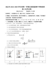 2025届江苏南京五校联盟高三上学期期中考试化学试题（含答案）