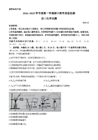 山东省济宁市2024-2025学年高三上学期期中检测 化学试题