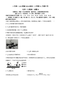 安徽省A10联盟2024-2025学年高一上学期11月期中考试化学试卷（Word版附解析）