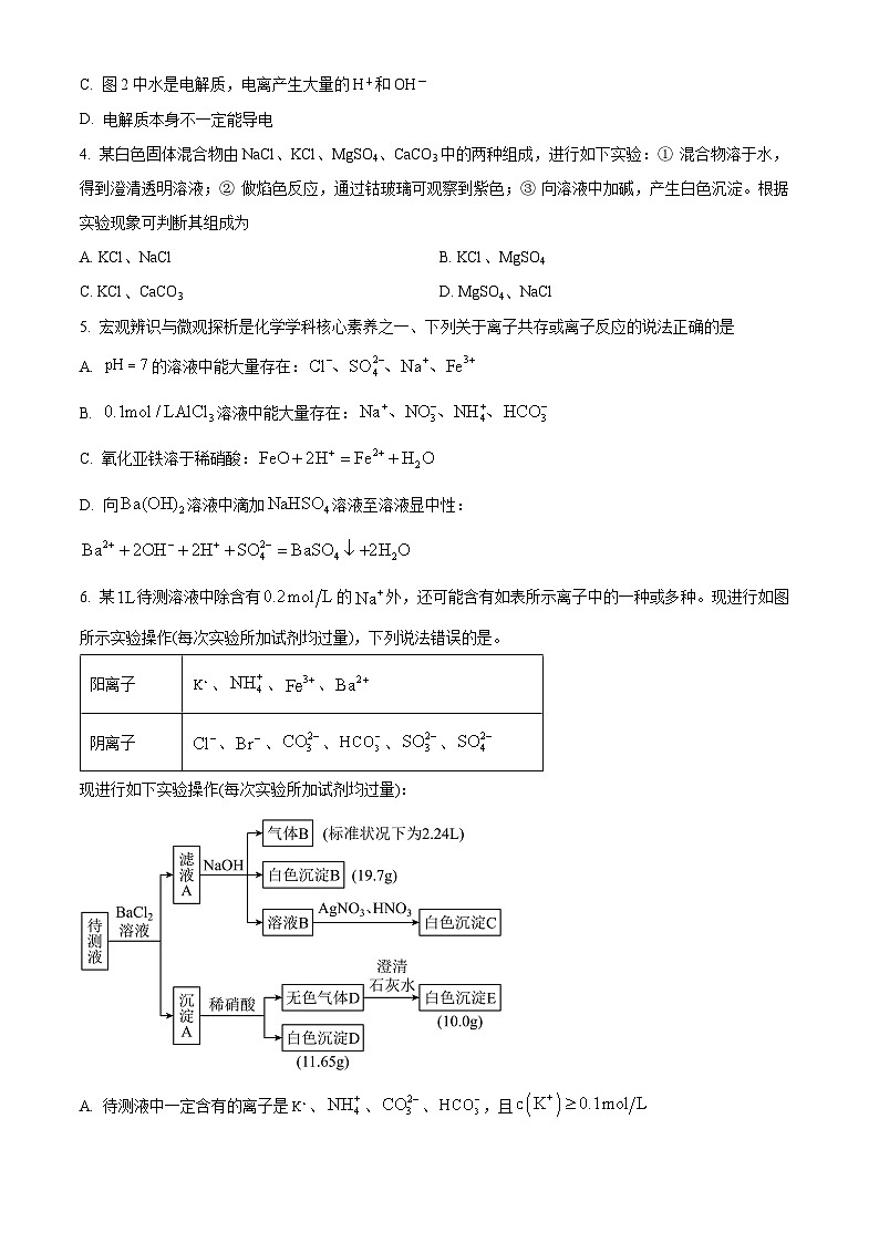 重庆市长寿中学校2024-2025学年高一上学期11月期中考试 化学试题 Word版无答案第2页