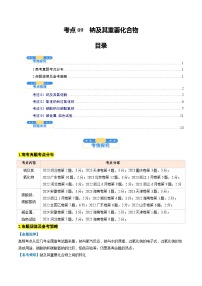 考點09  鈉及其重要化合物（核心考點精講精練）-2025年高考化學一輪復習講練專題（新高考通用）（解析版）