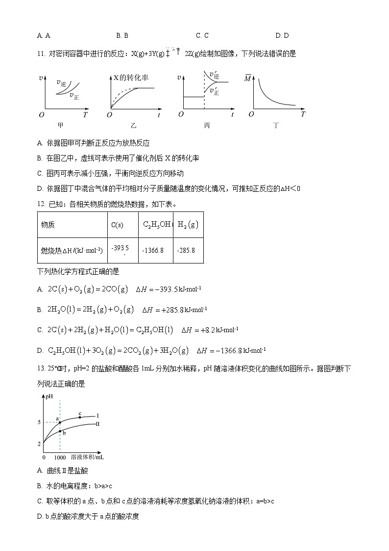 重庆市万州第二高级中学2024-2025学年高二上学期11月期中考试化学试题(原卷版)-A4第3页