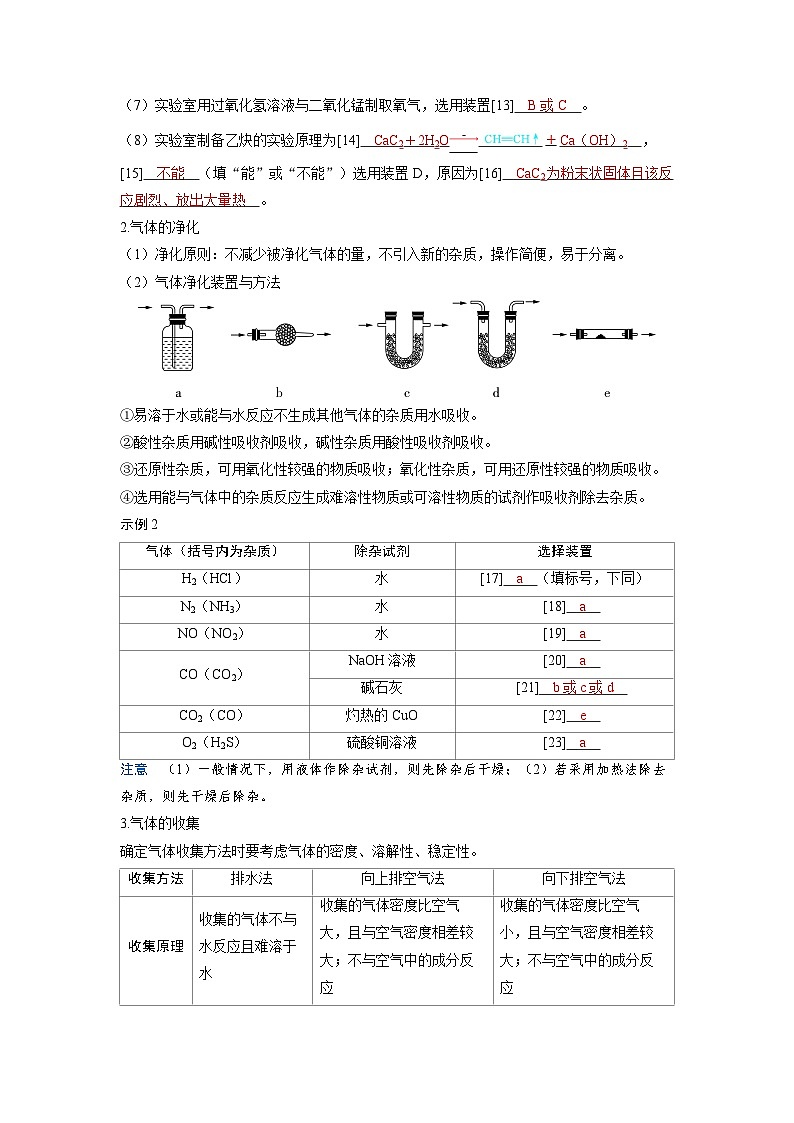 备战2025年高考化学精品教案第十章化学实验基础第3讲常见气体的制备(Word版附解析)第3页