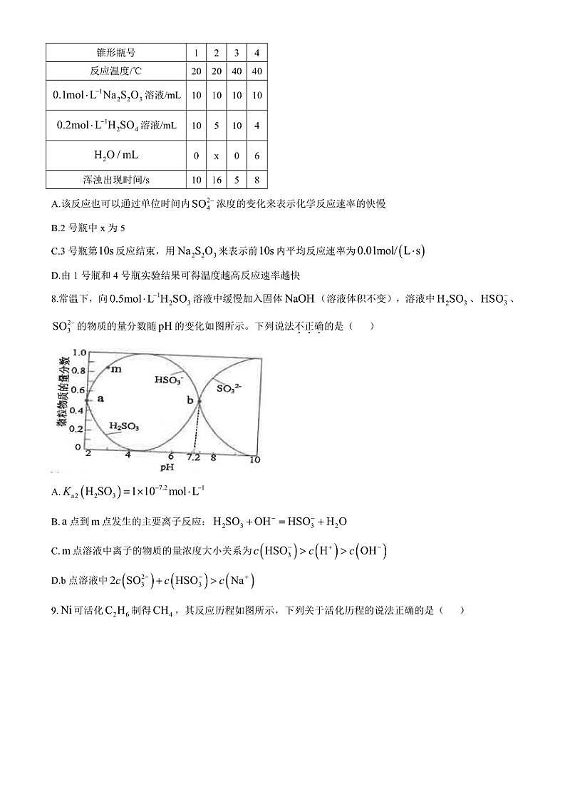 2024~2025学年江苏省海安高级中学高二(上)期中化学试卷(含答案)第3页