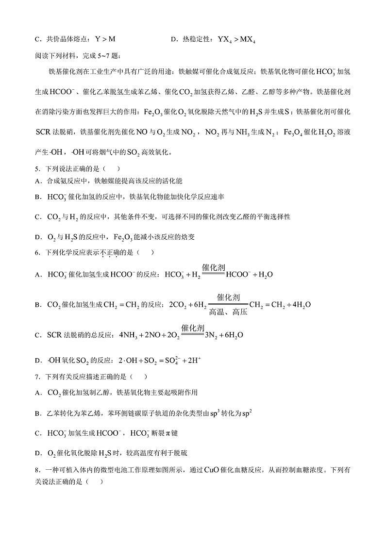 2024~2025学年江苏省海安高级中学高三(上)期中化学试卷(含答案)第2页