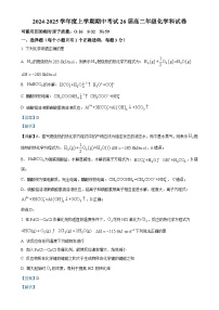 辽宁省鞍山市第一中学2024-2025学年高二上学期期中考试 化学试卷(解析版)-A4