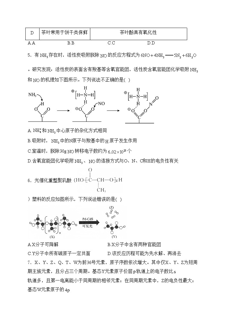 河北省沧州市三校联考2025届高三上学期11月期中考试化学试卷(含答案)第2页