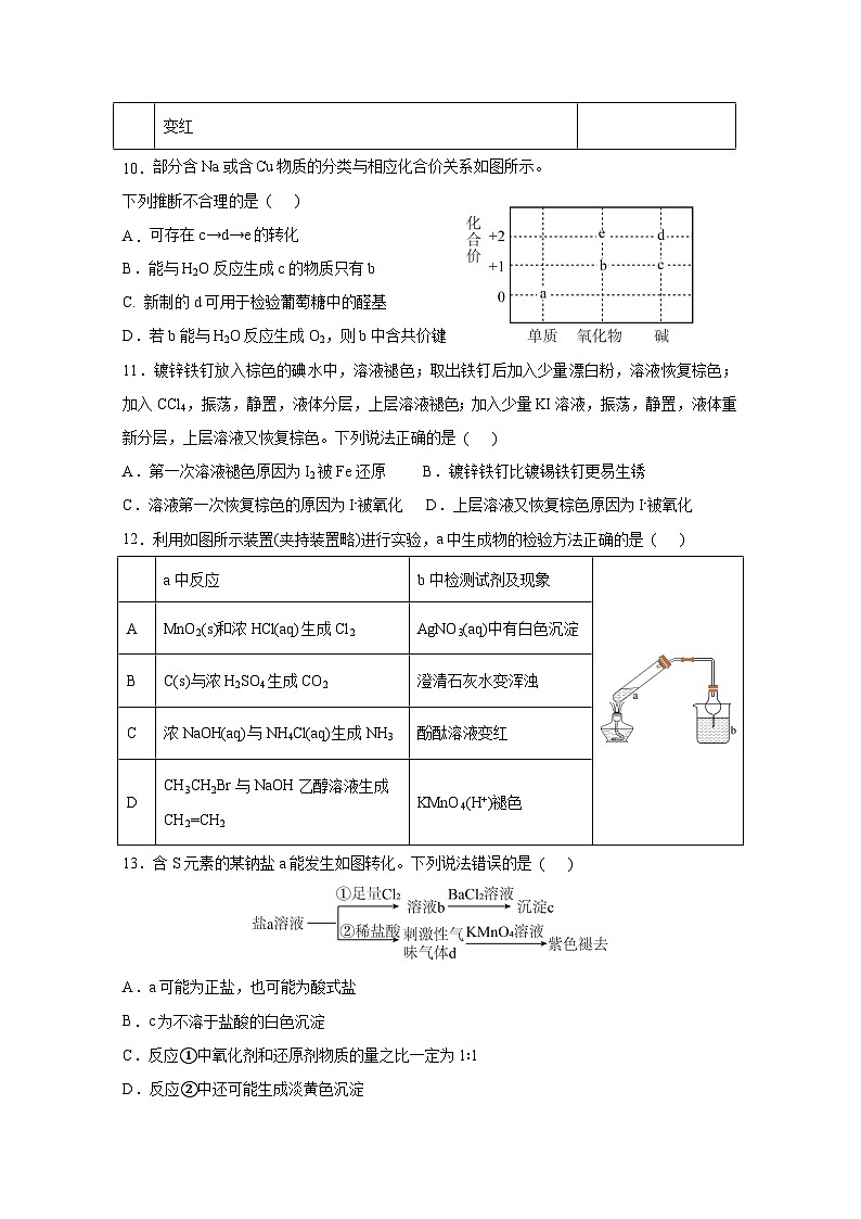 2024-2025学年山西省太原市高三上学期9月开学摸底考化学检测试题(含答案)第3页
