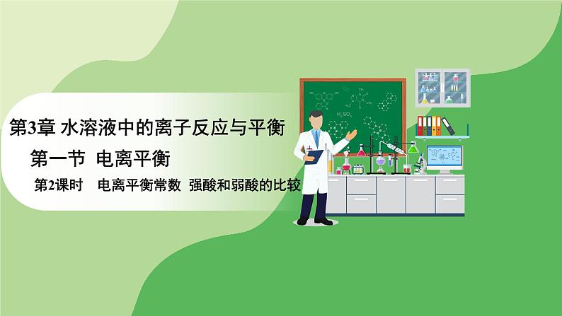 人教版高中化学选择性必修1 第三章 第一节 第二课 电离平衡常数 强酸和弱酸的比较(课件)第1页