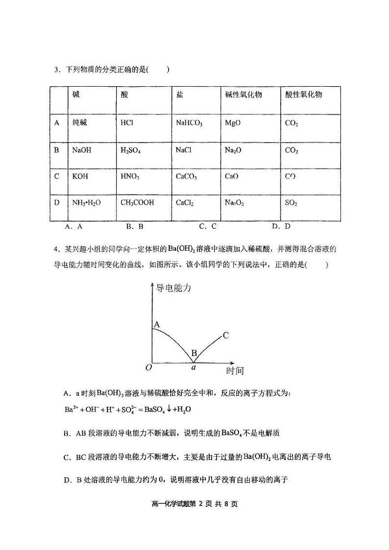 山西省太原市常青藤中学校、李林中学2024-2025学年高一上学期10月联考 化学试题第2页