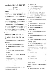 安徽省阜阳市临泉县新汇英高级中学2024-2025学年高二上学期12月考试 化学试卷-A4