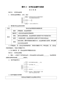 江苏省2025年1月普通高中学业水平合格性化学考试 导学案 课时15　化学反应速率与限度