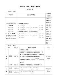 江苏省2025年1月普通高中学业水平合格性化学考试 导学案  课时19　油脂、糖类、蛋白质