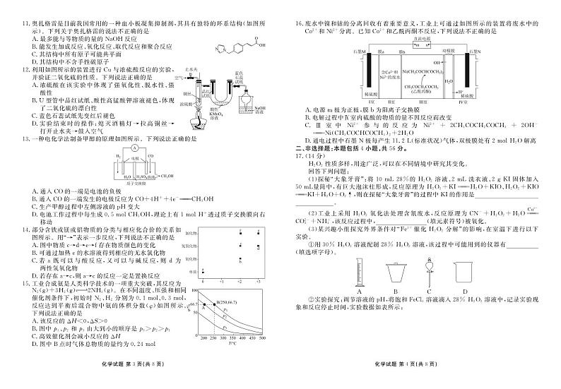 广东衡水金卷2025届高三年级11月份联考化学第2页