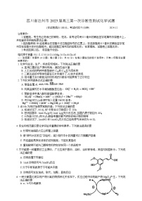 四川省达州市2025届高三第一次诊断性测试化学试题