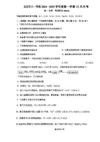 2024北京八一学校高一(上)12月月考化学试卷