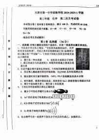 天津市第一中学滨海学校2024-2025学年高三上学期第二次月考化学试卷
