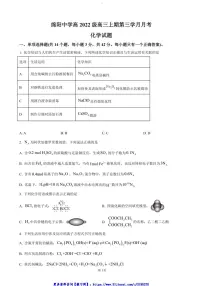 2024～2025学年四川省绵阳市绵阳中学高三(上)12月第三次月考化学试卷(含答案)