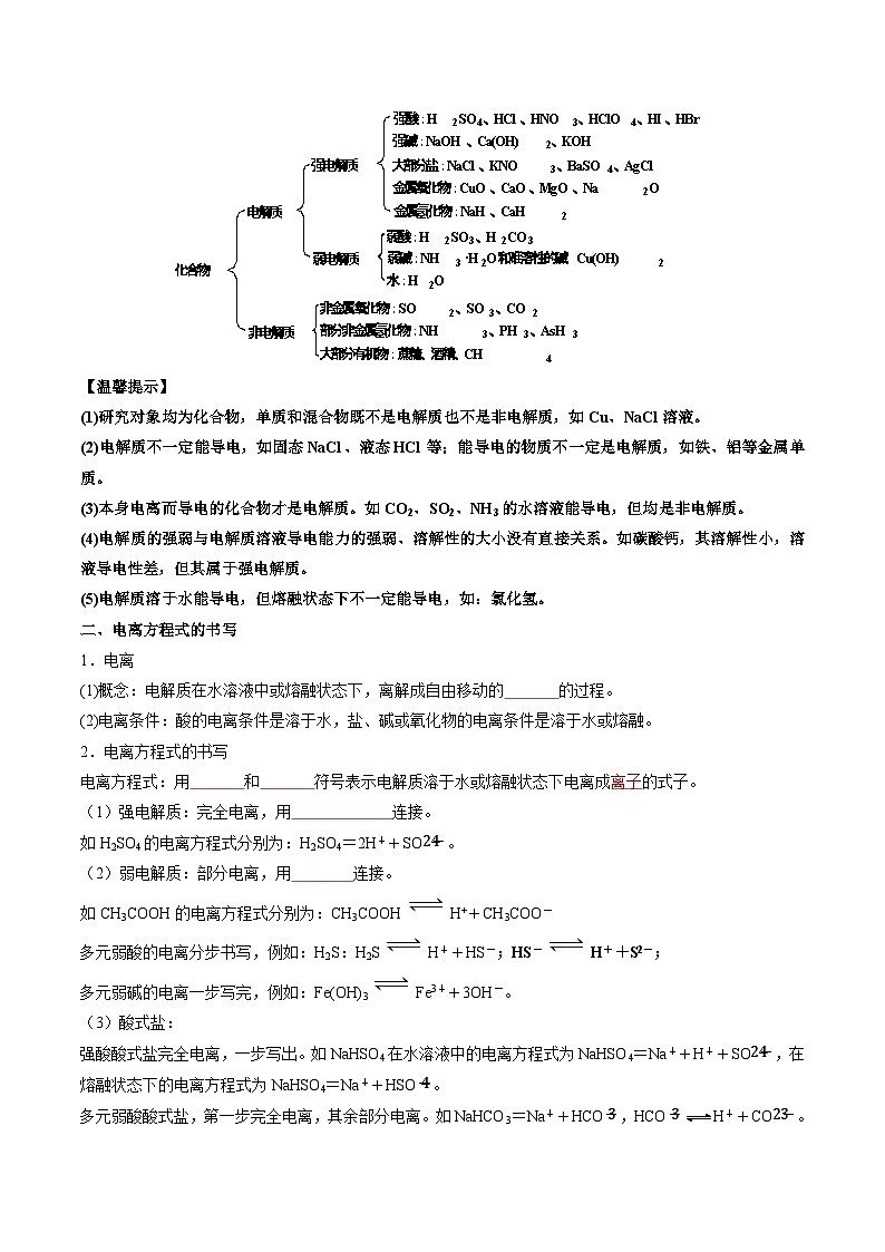 第03讲 电解质 、离子反应(原卷版)第2页