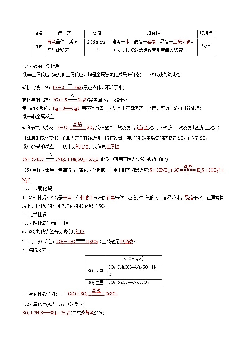 第11讲 硫及其化合物 (解析版)第2页